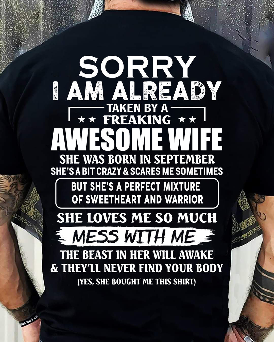 Wife Septembre - Perfect gift for husband From Wife - kien09 (SKU68-86-09)