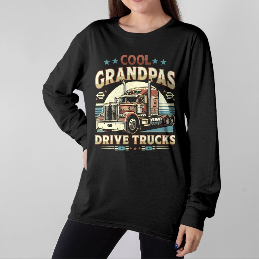 Best Truck Driver Life Shirt, Funny Trucker UnisexT-Shirt/Hoodie/Sweatshirt HLT00 - Cool Grandpas Drive Trucks Trucker Truck Driver Outfit T-Shirt, Men, Black, 3X-Large