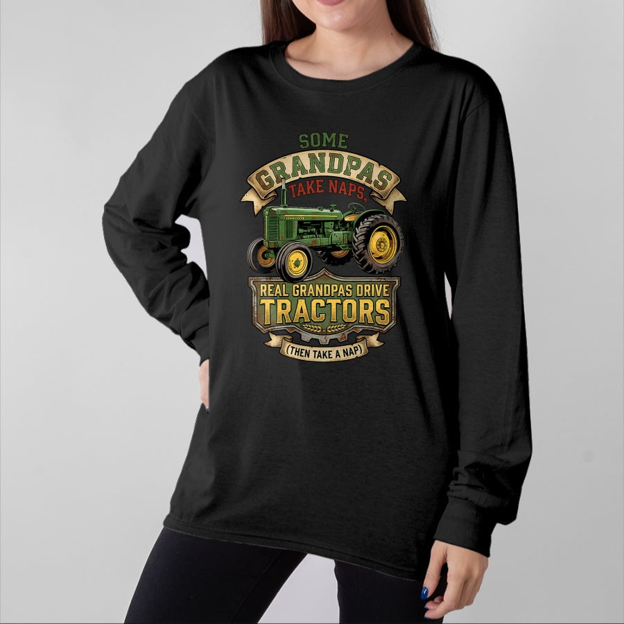Best Farmer Life Shirt, Funny Farmer UnisexT-Shirt/Hoodie/Sweatshirt HLT00 - Farmer Some Grandpas Take Naps Cool Grandpas Drive Tractor T-Shirt (2)