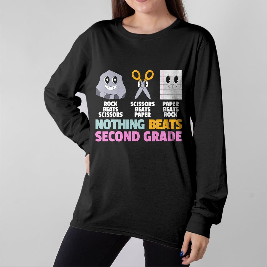 Best Teacher Shirt, Funny Teacher UnisexT-Shirt/Hoodie/Sweatshirt HLT00 - Nothing Beats 2nd Second Grade Back to School Teacher Kids T-Shirt