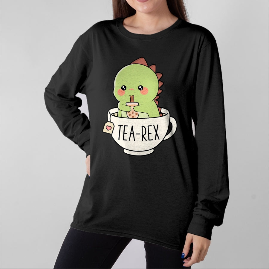 Best Dinosaur Lover Shirt, Funny Dinosaur UnisexT-Shirt/Hoodie/Sweatshirt HLT00 - Boba Tea-Rex Cute T-Rex Dinosaur Lover Kawaii Funny Dino Pun T-Shirt