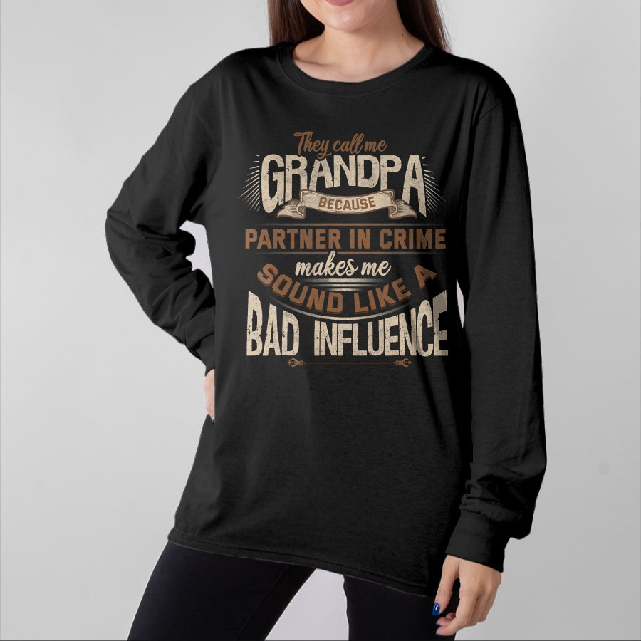 Best Grandpa Shirt, Proud Grandpa Unisex T-Shirt/Hoodie/Sweatshirt HLT00 - Funny Grandpa, Partner in Crime Phrase, Granddad Humor T-Shirt (1)