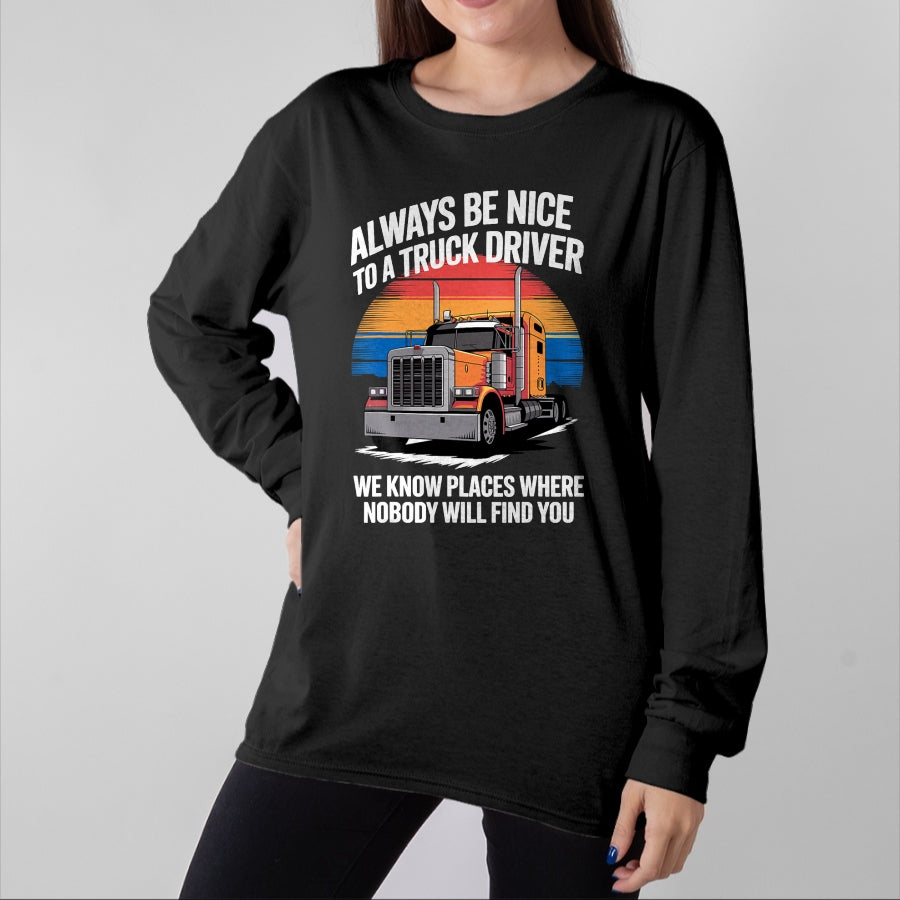 Best Truck Driver Life Shirt, Funny Trucker UnisexT-Shirt/Hoodie/Sweatshirt HLT00 - Best Truck Driver Art for Men Dad Women Trucking CDL Trucker T-Shirt (1)