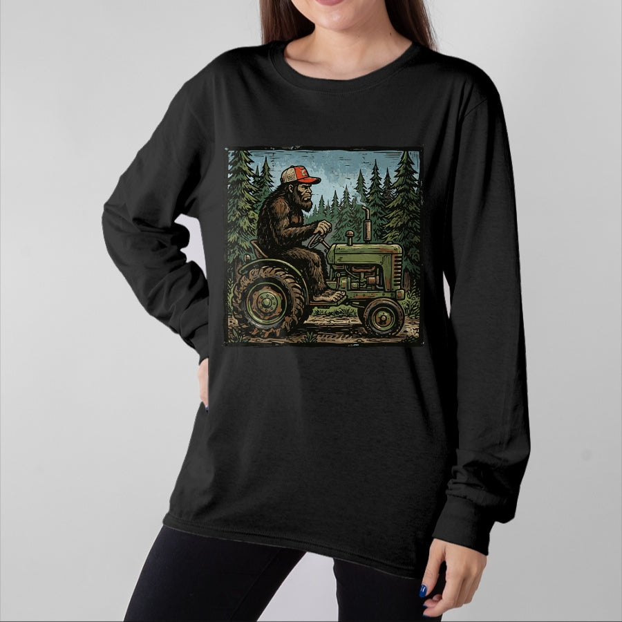 Best Farmer Life Shirt, Funny Farmer UnisexT-Shirt/Hoodie/Sweatshirt HLT00 - Bigfoot Sasquatch Tractor Funny Farm Farmer Men Women Kids T-Shirt