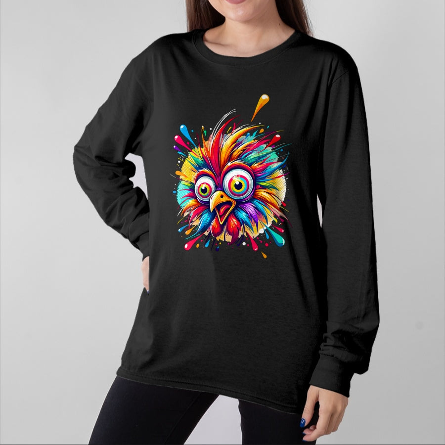 Best Farmer Life Shirt, Funny Farmer UnisexT-Shirt/Hoodie/Sweatshirt HLT00 - Colorful Crazy Chicken Farmer T-Shirt (1)