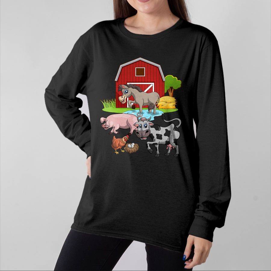 Best Farmer Life Shirt, Funny Farmer UnisexT-Shirt/Hoodie/Sweatshirt HLT00 - Donkey Pig Chicken Cow Agriculture Farm Animal T-Shirt