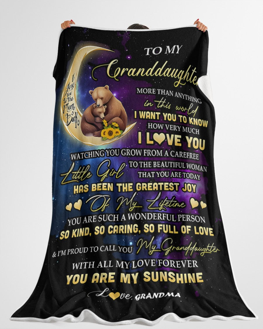BLANKET FOR GRANDDAUGHTER – COMFORT & WARMTH GIFT FROM GRANDMA Sherpa Fleece Quilt Blanket kien00 (SKUB-BLK-GMD3)