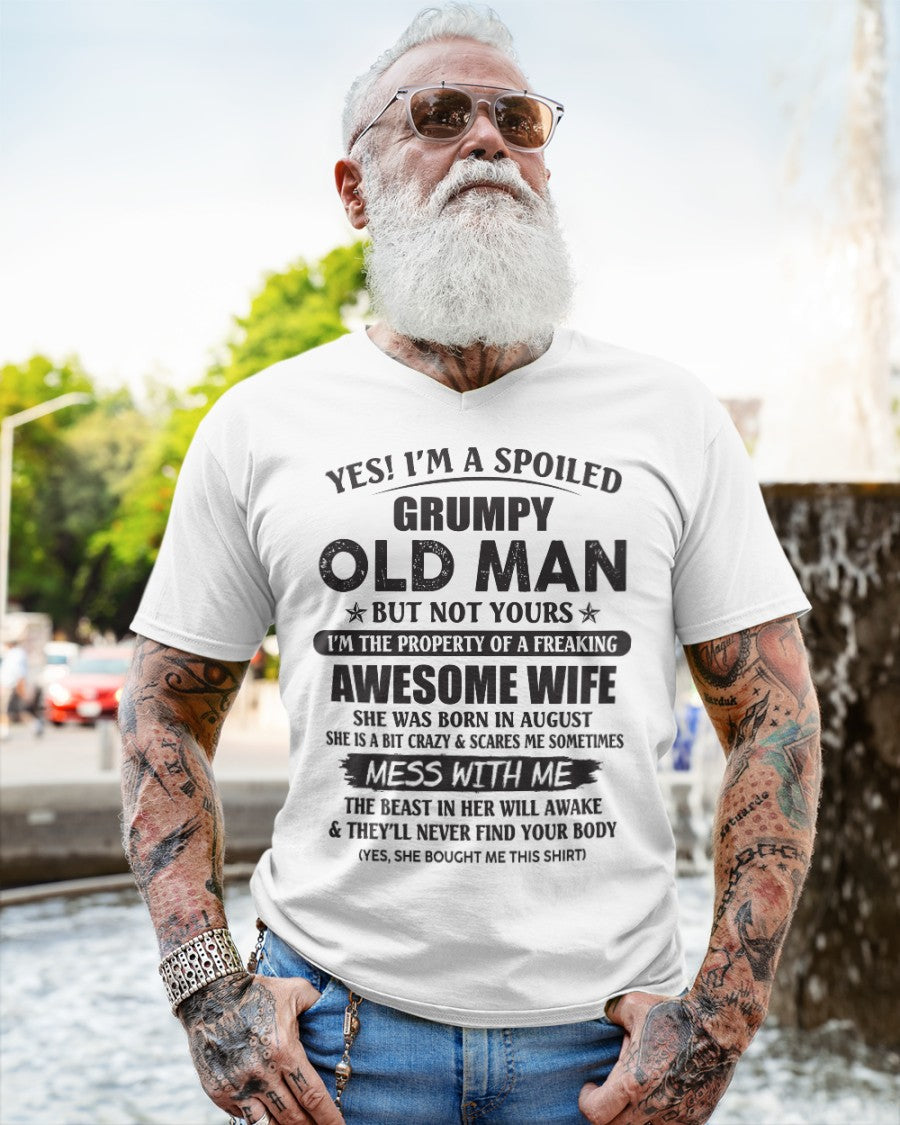 Awesome wife August - Perfect gift for your husband from wife - kien08 (SKU96-68-08)