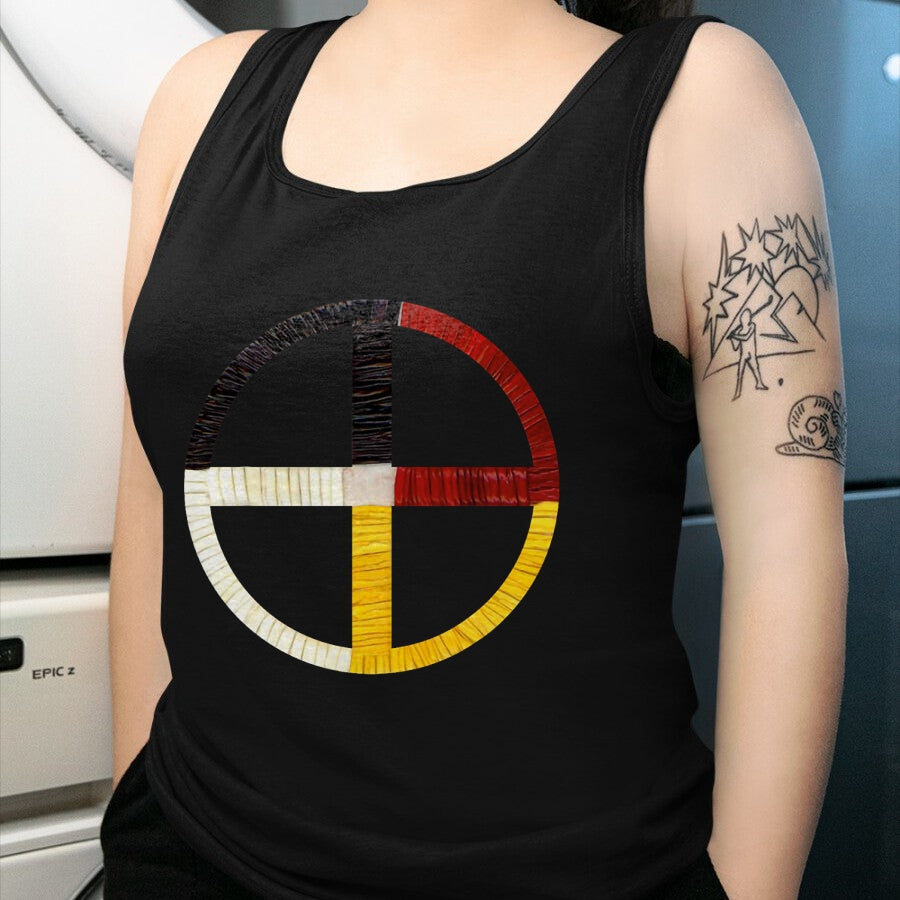 Native American T-Shirts, Vintage Native American Unisex T-Shirt/Hoodie/Sweatshirt HLT00 - Native American Indian Medicine Wheel T-Shirt (1)
