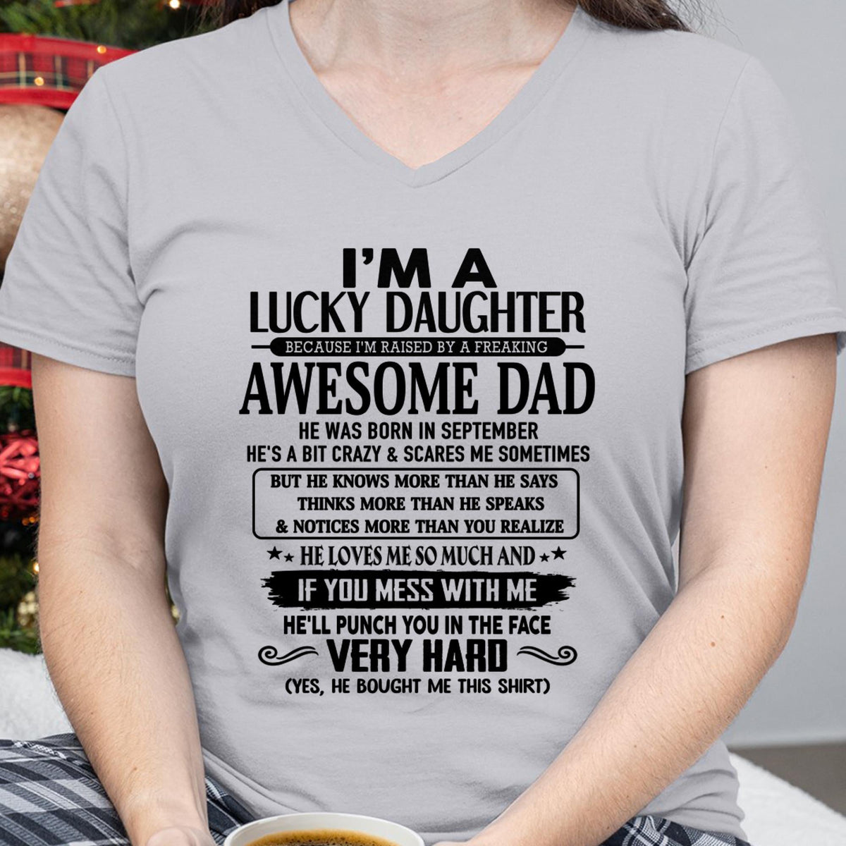 September - I'm Lucky Daughter - Gift for Daughter from Dad - HLT09 (SKU-TLUCKYDD-09)