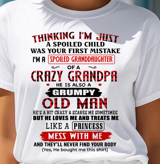 SPOILED GRANDDAUGHTER - GIFT FROM GRANDPA - kien00 (SKU2602-117-00)