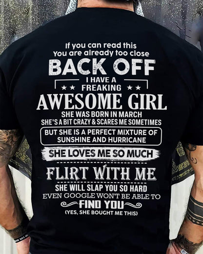 March – Awesome Girlfriend Born In March – Special gift for your Boyfriend – From Wife kien03 (SKU06-17-03)