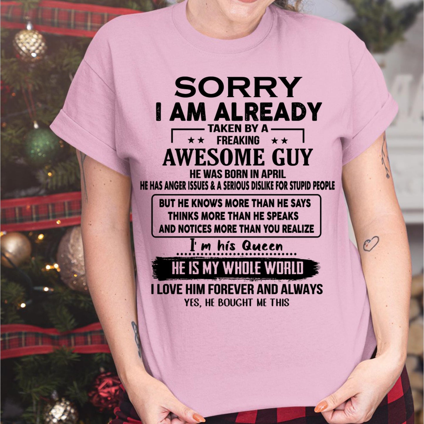 April - Awesome Guy - Perfect gift for girlfriend or wife  From Husband - HLT04 (SKUT08-11-04)