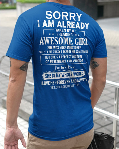October - Awesome girl - Perfect gift for your boyfriend - (SKU04-86-10) - From Wife kien10
