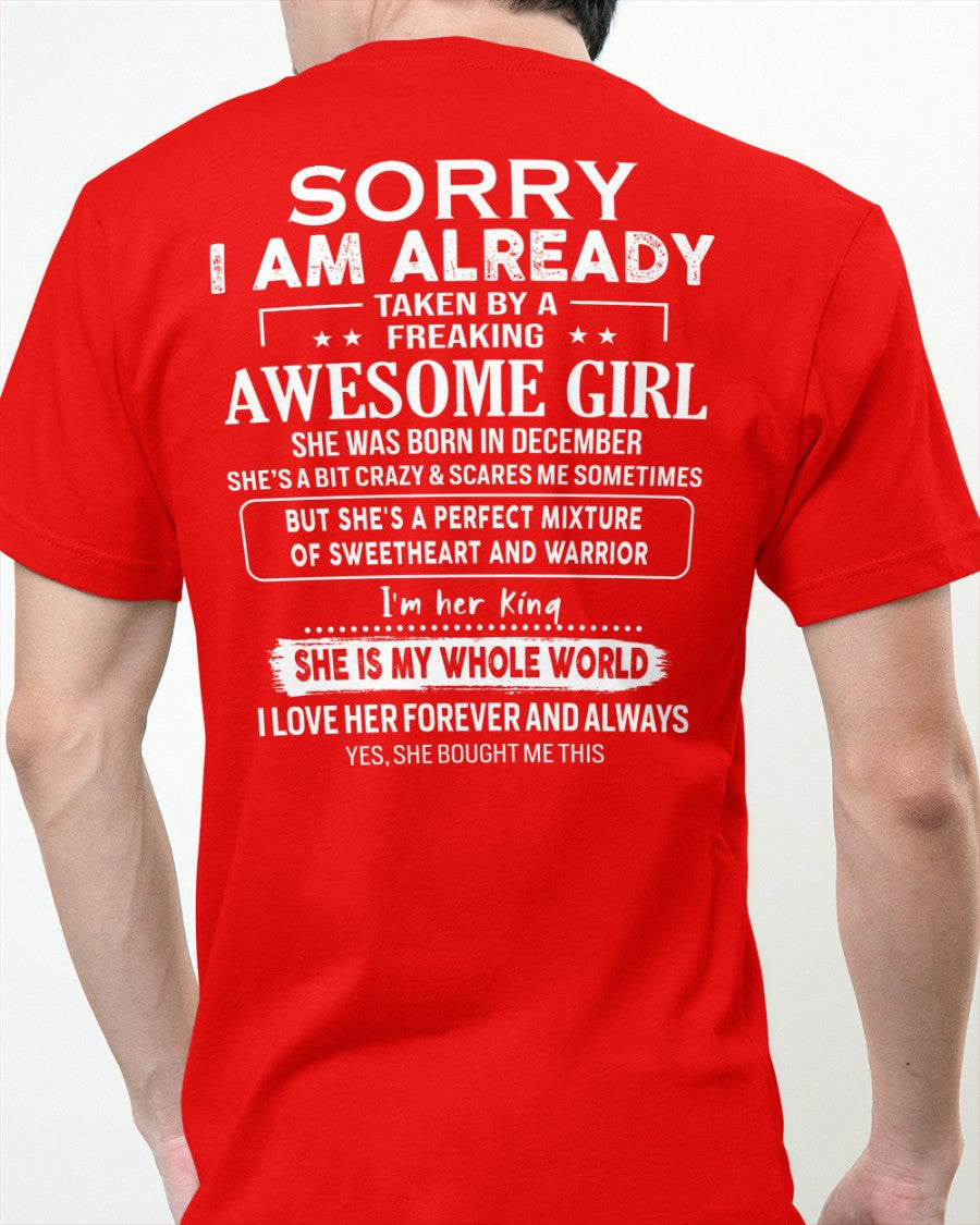 December - Awesome girl - Perfect gift for your boyfriend - (SKU04-86-12) - From Wife kien12