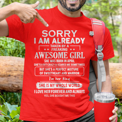 April - Awesome Girl - Perfect Gift For Your Boyfriend, Husband From Wife - kien04  (SKU04-86MT-04)
