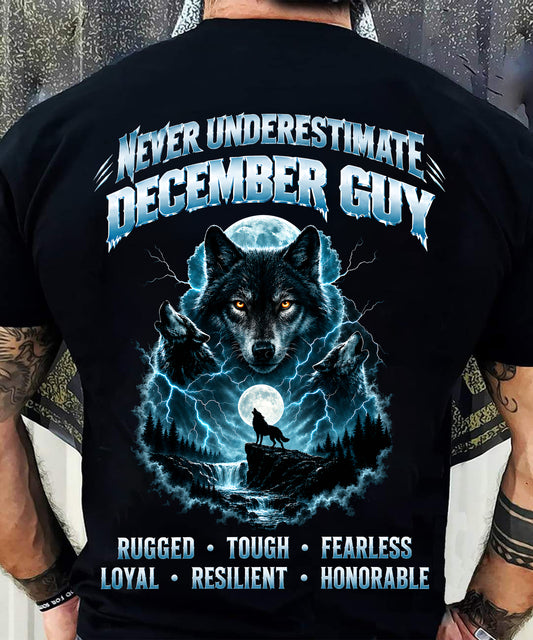 DECEMBER — NEVER UNDERESTIMATE THE WOLF WITHIN - SHIRT FOR MEN - HLT12 (SKU2609-123-12)