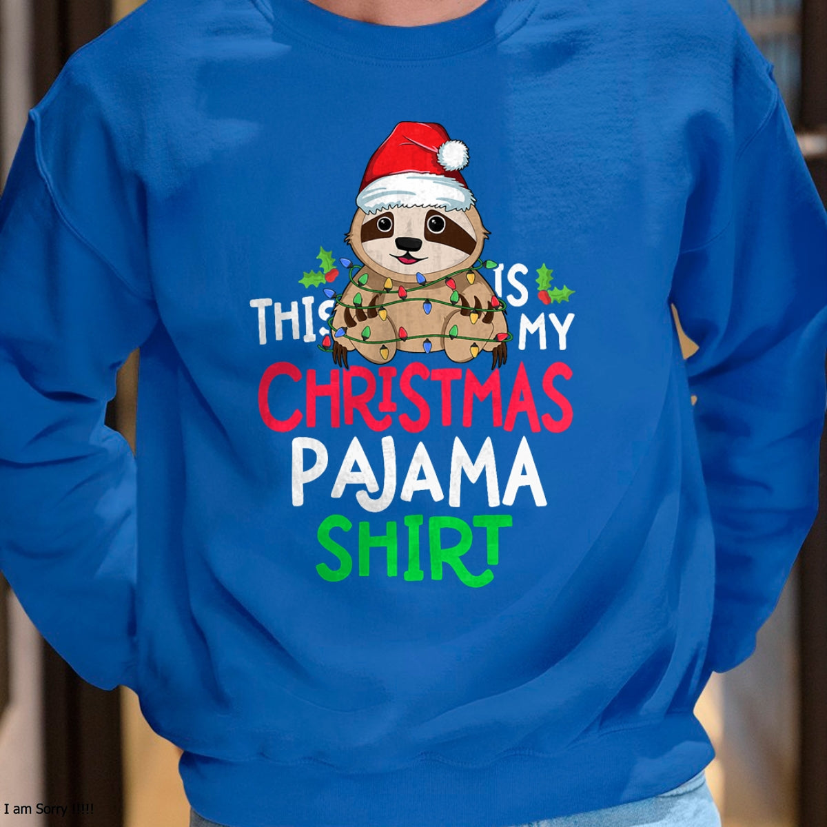 Christmas Shirts for Family, Funny christmas shirts, Christmas Unisex T-Shirt/Hoodie/Sweatshirt HLT00 - Sloth Tree Lights Funny This Is My Christmas Pyjama Shirt T-Shirt