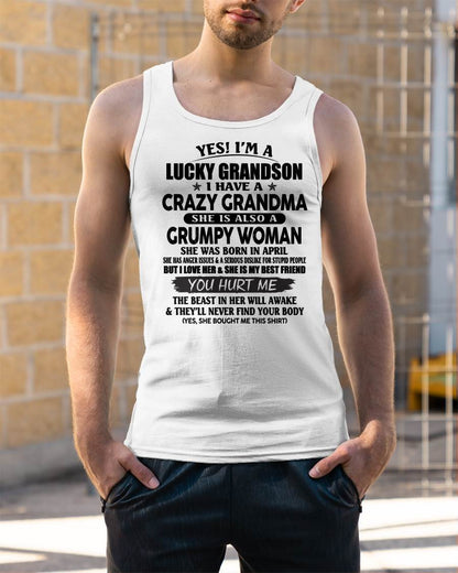 APRIL - LUCKY GRANDSON OF CRAZY GRANDMA -  PERFECT GIFT FROM GRANDMA - kien04 (SKU12-113-04)