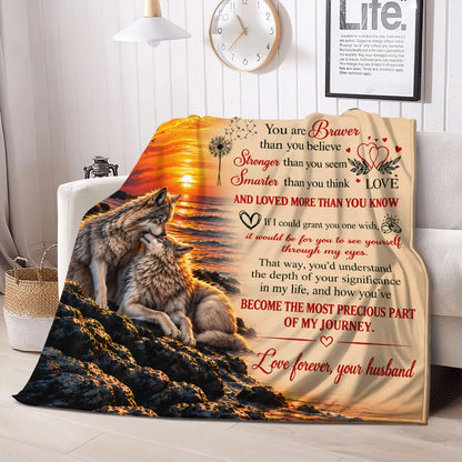 Special Gift For Your Wife Blanket – Romantic Gift From Husband - HLT00 (SKU2610-649)