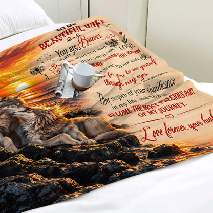 Special Gift For Your Wife Blanket – Romantic Gift From Husband - HLT00 (SKU2610-649)