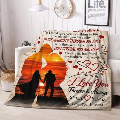 Special Gift For Your Wife Blanket – Romantic Gift From Husband - HLT00 (SKU2610-647)