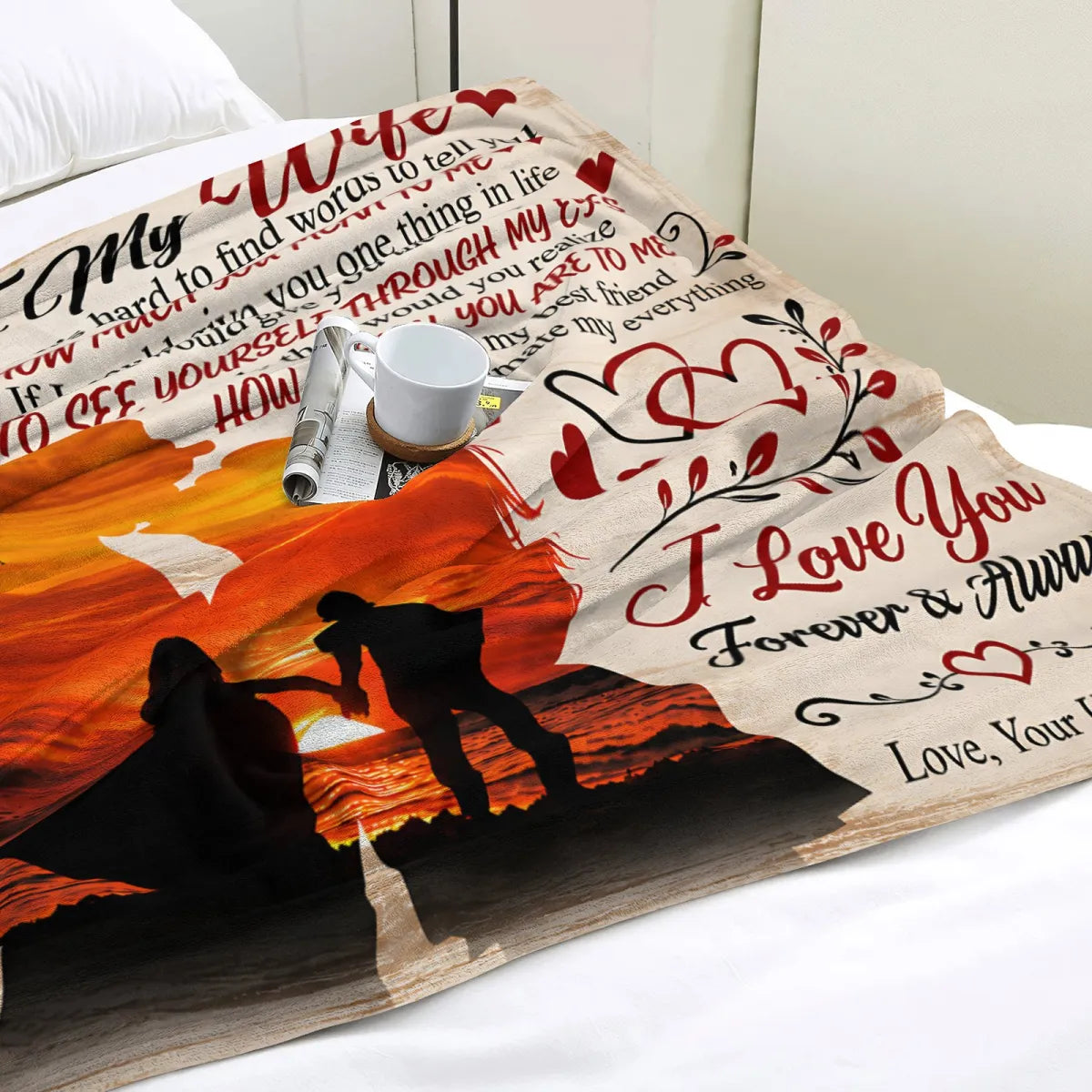Special Gift For Your Wife Blanket – Romantic Gift From Husband - HLT00 (SKU2610-647)