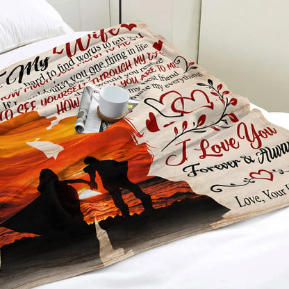 Special Gift For Your Wife Blanket – Romantic Gift From Husband - HLT00 (SKU2610-647)