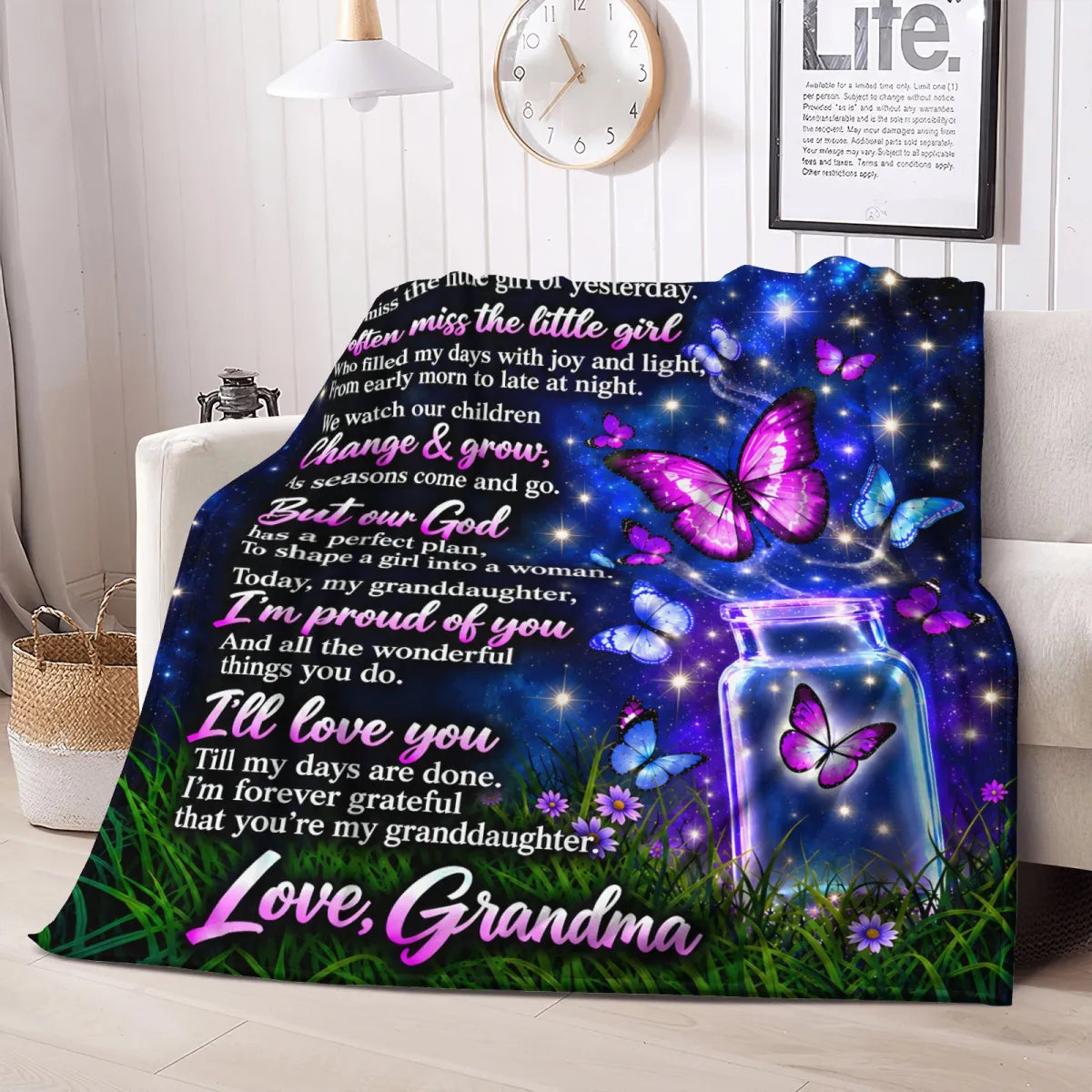 To My Granddaughter Blanket – Forever Loved, Gift from Grandma - HLT00 (SKU2610-676)