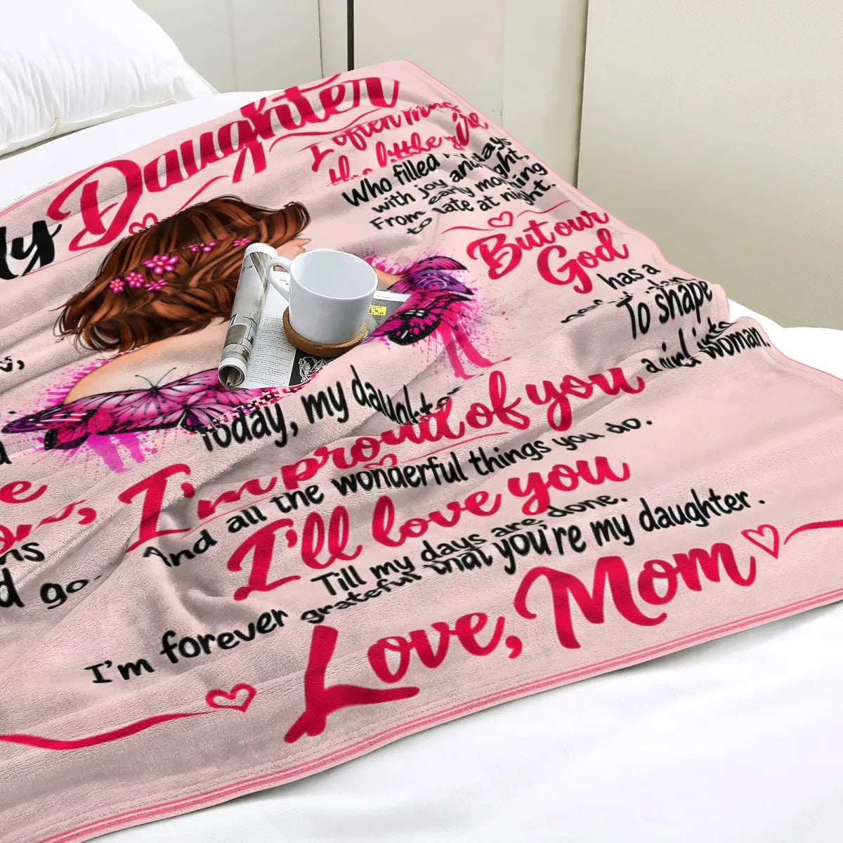 Special Gift For Your Daughter Blanket – Heartwarming Gift From Mom - HLT00 (SKU2610-768)