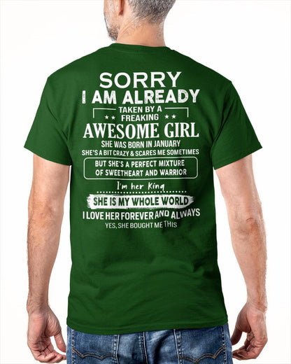 January - Awesome girl - Perfect gift for your boyfriend - (SKU04-86-01) - From Wife kien01