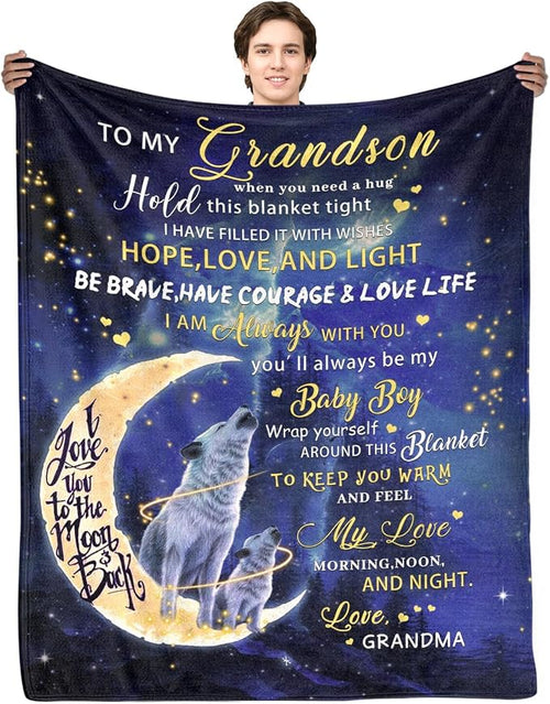 To My Grandson Blanket- From Grandma-HLT00