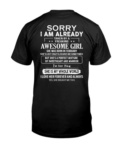 February - Awesome girl - Perfect gift for your boyfriend - (SKU04-86-02) - From Wife kien02
