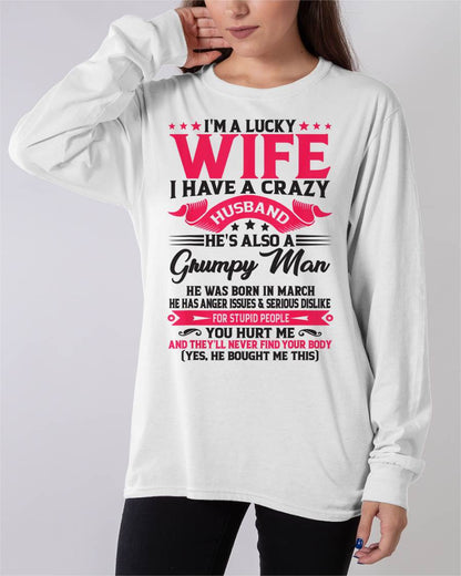 MARCH - TO MY WIFE - I'M A LUCKY WIFE - GIFT FROM HUSBAND - HLT03 (SKU10-136-03)