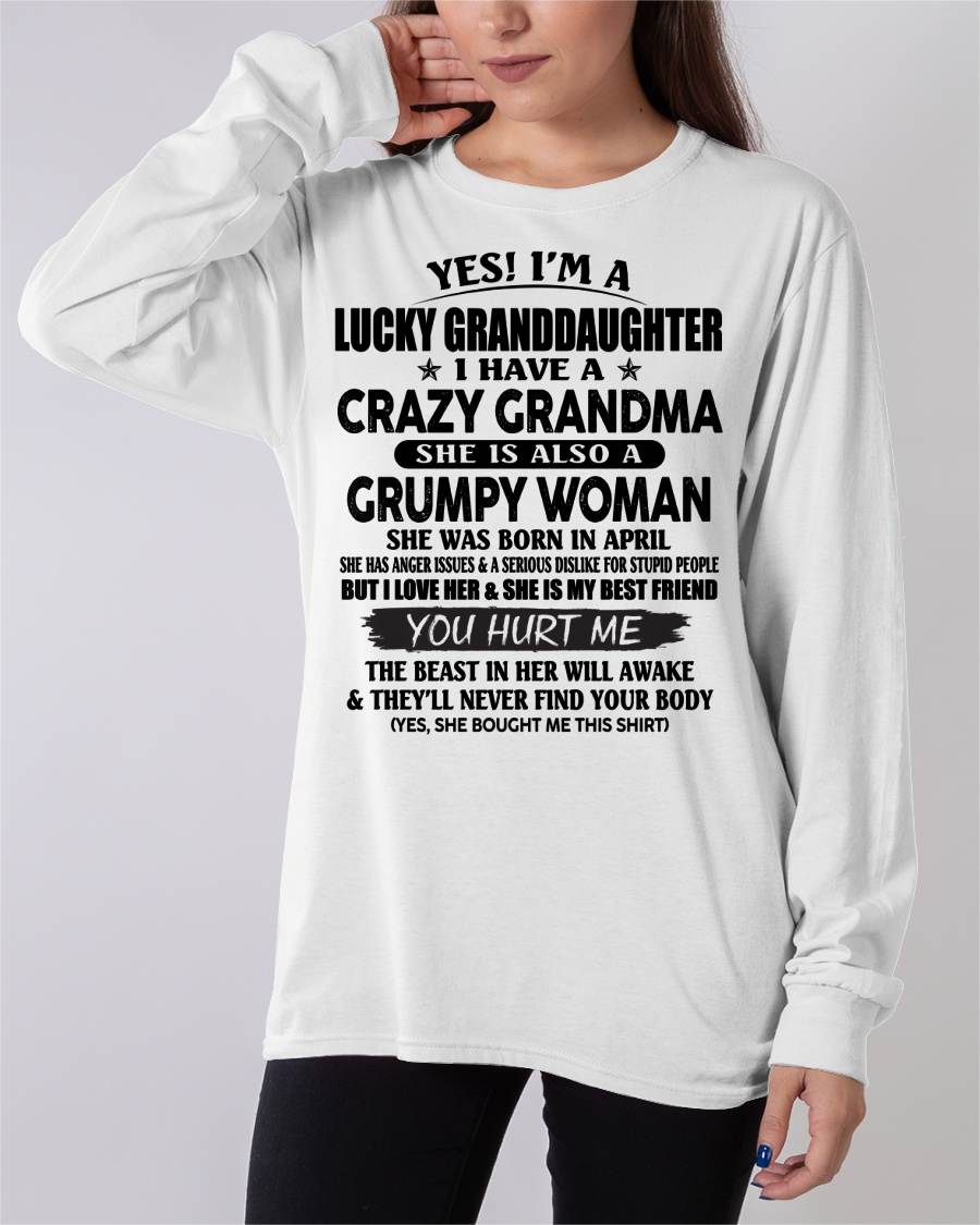 APRIL - LUCKY GRANDDAUGHTER OF CRAZY GRANDMA - PERFECT GIFT FROM GRANDMA - kien04 (SKU12-146-04)