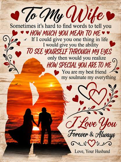 Special Gift For Your Wife Blanket – Romantic Gift From Husband - HLT00 (SKU2610-647)