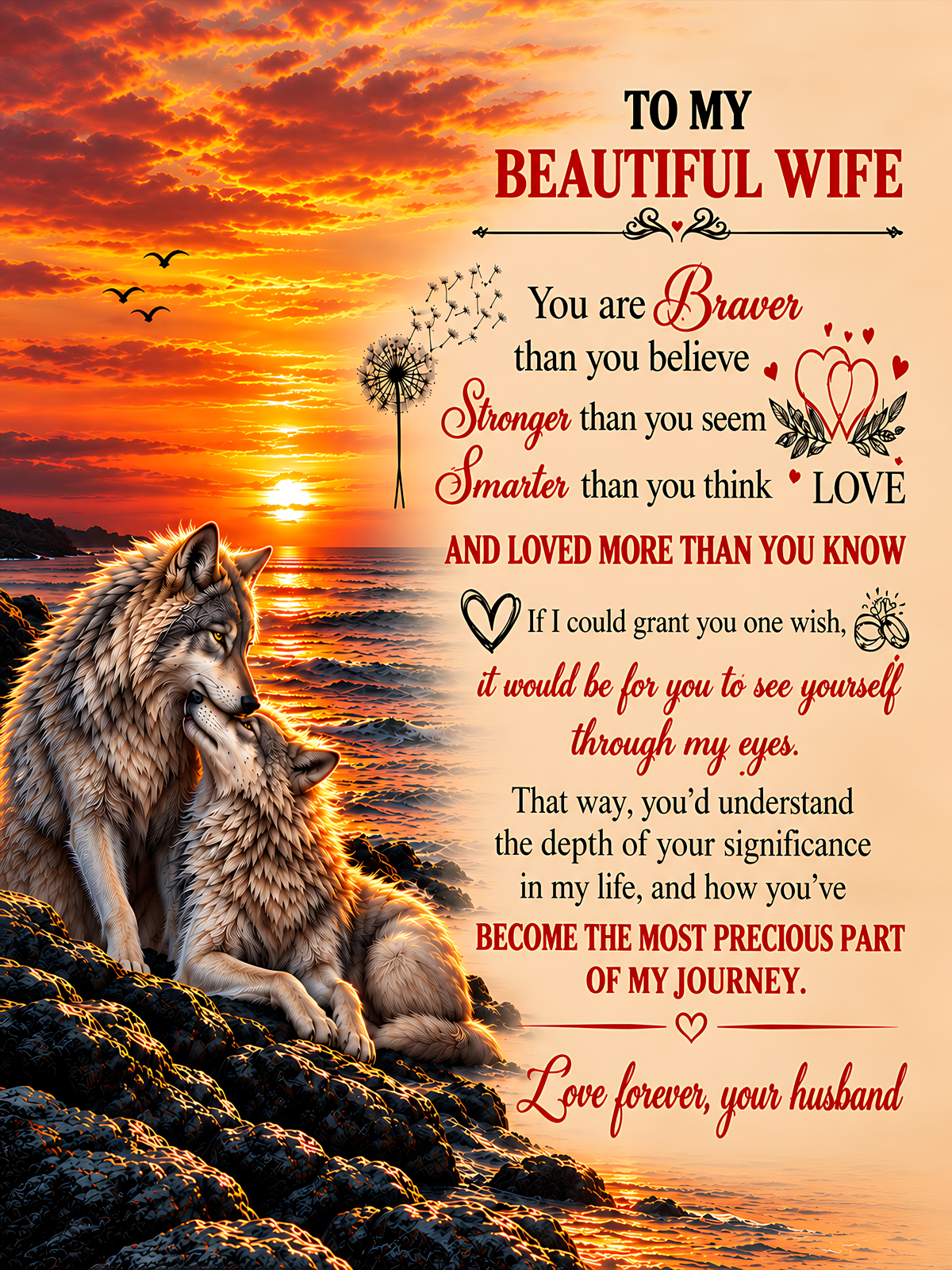 Special Gift For Your Wife Blanket – Romantic Gift From Husband - HLT00 (SKU2610-649)