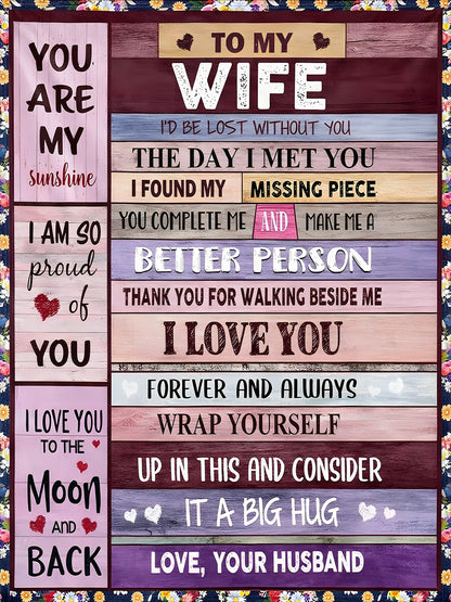 Soulmate Blanket – Romantic Love Letter Throw Blanket from Husband