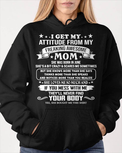 JUNE, MY FREAKING AWESOME MOM - SHIRT FROM MOM TO DAUGHTER - KIEN06 (SKU2603-336-06)