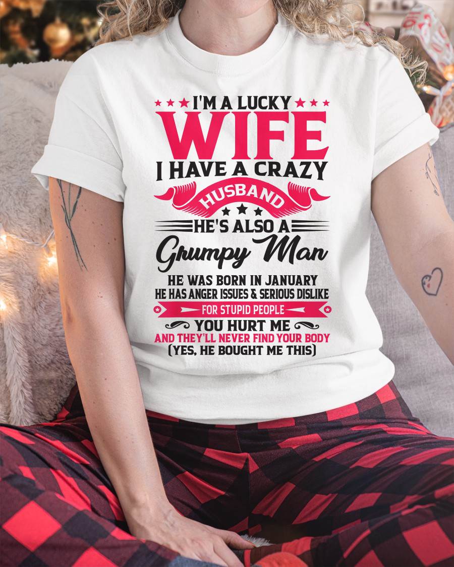 JANUARY - TO MY WIFE - I'M A LUCKY WIFE - GIFT FROM HUSBAND - HLT01 (SKU10-136-01)