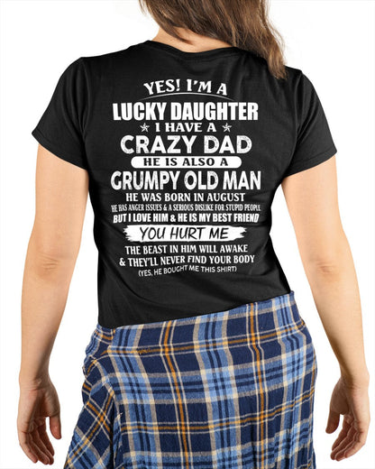 August - Awesome Grumpy Old Dad - Special gift for your daughter From Dad - HLT08 (SKU10-50-08)
