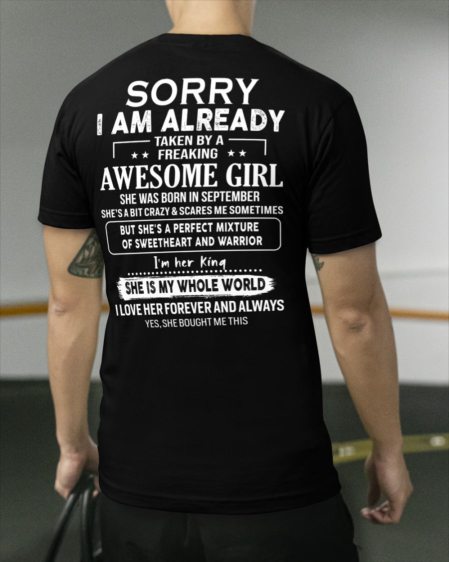 September - Awesome girl - Perfect gift for your boyfriend - (SKU04-86-09) - From Wife kien09