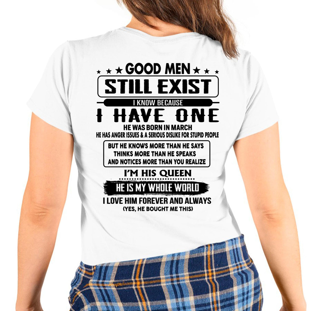 March - Good men Still Exist - gift for your girlfriend, wife from Husband - HLT03 (SKU-GMSAU-03)