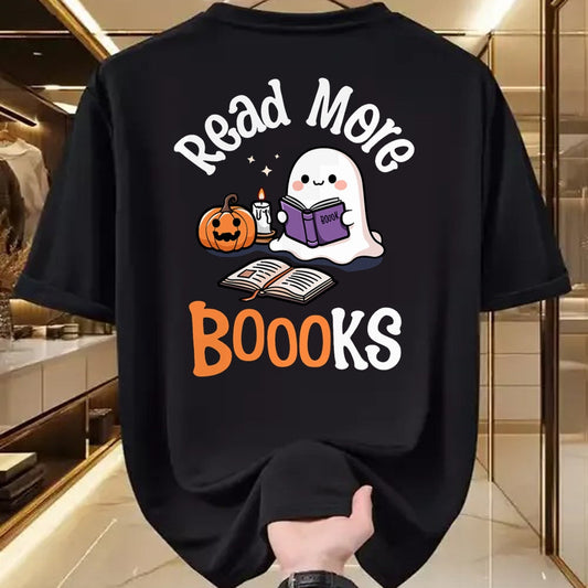 Best Teacher Shirt, Funny Teacher UnisexT-Shirt/Hoodie/Sweatshirt HLT00 - Halloween Ghost Reading Read More Books Librarian Teacher T-Shirt