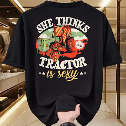 Best Farmer Life Shirt, Funny Farmer UnisexT-Shirt/Hoodie/Sweatshirt HLT00 - Mens She Thinks My Tractor is Sexy Farmer Agriculture Farm Performance T-Shirt