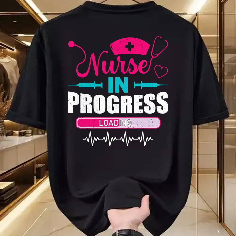 Funny Nurse Shirt, Nurse Unisex T-Shirt/Hoodie/Sweatshirt HLT00 - Nurse In Progress Nurse Funny Nursing School T-Shirt