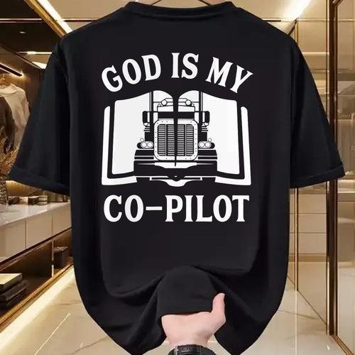 Best Truck Driver Life Shirt, Funny Trucker UnisexT-Shirt/Hoodie/Sweatshirt HLT00 - Christian God Co Pilot Trucker Truck Driver T-Shirt