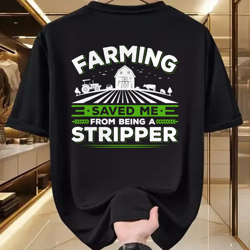 Best Farmer Life Shirt, Funny Farmer UnisexT-Shirt/Hoodie/Sweatshirt HLT00 - Farming Saved Me From Being A Stripper, Funny Farmer T-Shirt