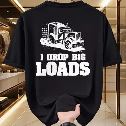 Best Truck Driver Life Shirt, Funny Trucker UnisexT-Shirt/Hoodie/Sweatshirt HLT00 - Mens I Drop Big Loads Truck Driving Trucker Performance T-Shirt