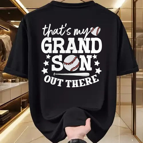 Best Grandma Shirt, Proud Grandma Unisex T-Shirt/Hoodie/Sweatshirt HLT00 - That's My Grandson Out There Women Baseball Grandma T-Ball T-Shirt